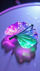 Conceptual future energy design with a quantum chip in a natural leaf