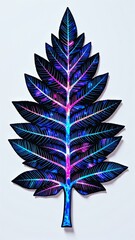 Glowing leaf design symbolizing future energy and sustainable solutions