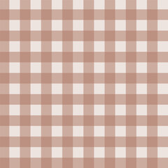 Gingham seamless pattern.Checkered tartan plaid repeat pattern in brown.Geometric vector illustration background wallpaper.
