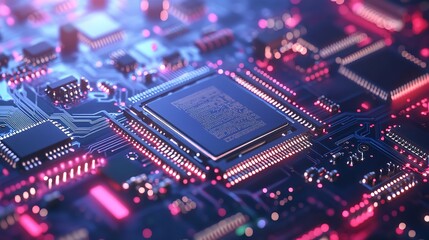Obraz premium Circuit Board Technology Background: Vector Abstract