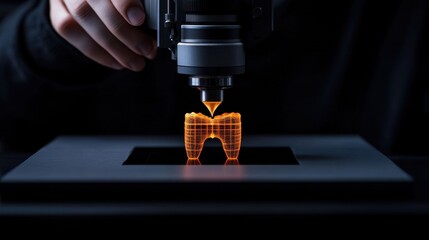 Advanced 3d printing technology: creating a dental crown with precision laser techniques