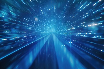 Digital cyberspace and digital data network connections concept. Future technology digital abstract background concept. 3d rendering
