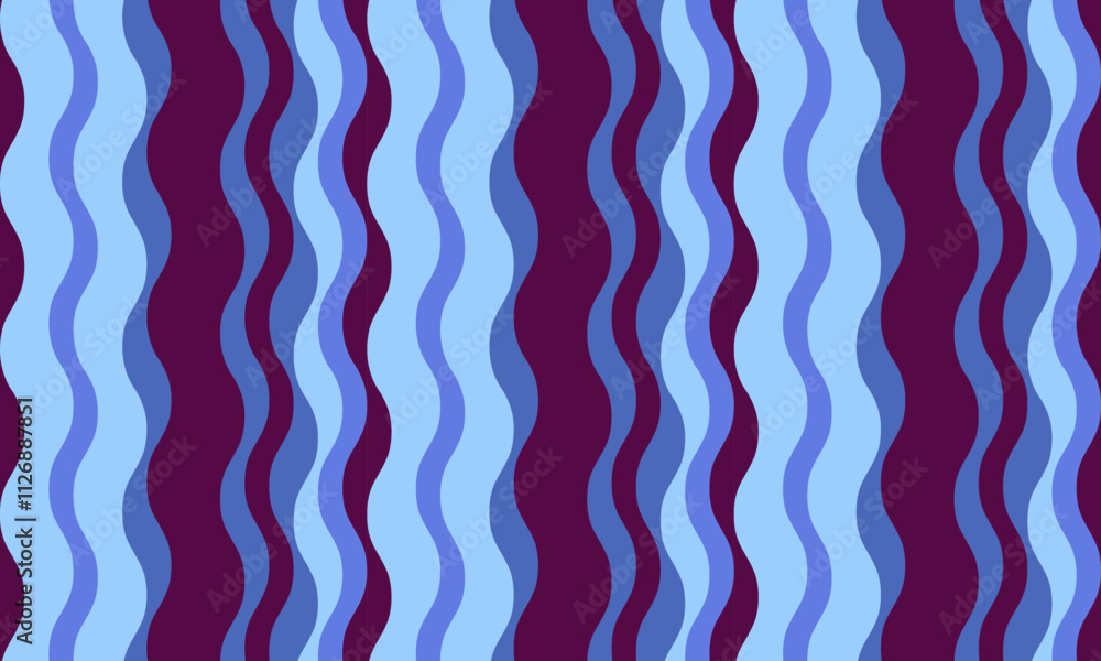 Aufkleber vertical striped design with flowing curves and textured waves. artistic colors blend with simplicit