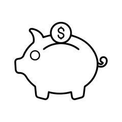 save money vector icon on white background