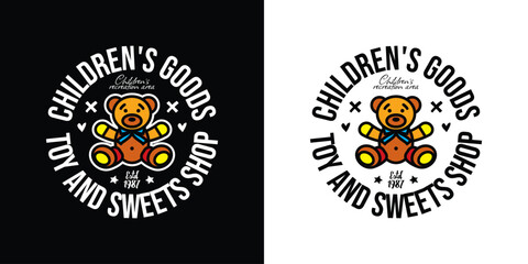 Original vector emblem for children's goods. T-shirt design.