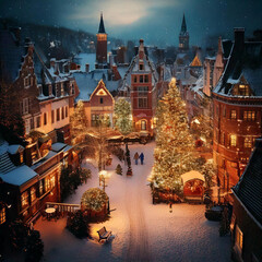 Obraz premium Christmas Village