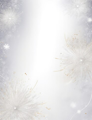 dandelion on the black background - abstract silver watercolor background - Generative AI