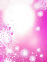 christmas background with snowflakes - abstract dark pink watercolor background - Generative AI