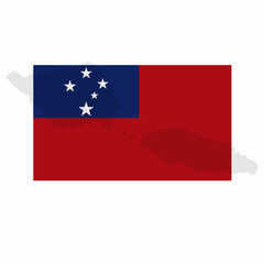 Samoa flag vector illustration, country flag