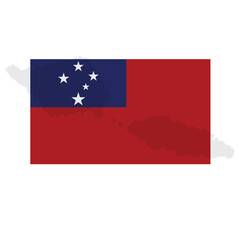Samoa flag vector illustration, country flag