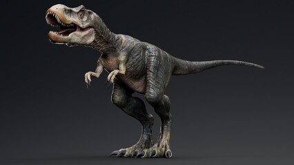 Baby Trex of background. 3d model rendering © racksuz