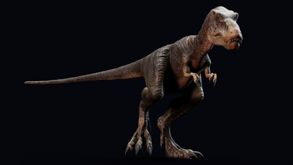 Baby Trex of background. 3d model rendering © racksuz