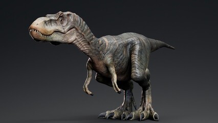 Baby Trex of background. 3d model rendering