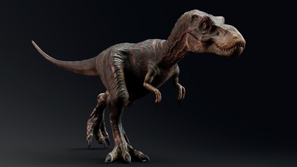 Baby Trex of background. 3d model rendering © racksuz