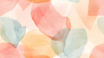 Abstract Pastel Watercolor Shapes Seamless Pattern