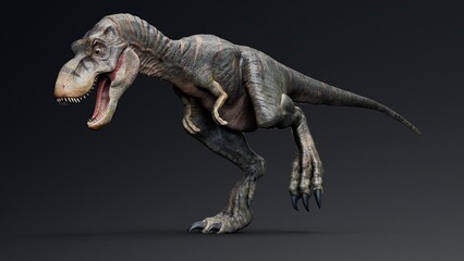 Baby Trex of background. 3d model rendering © racksuz