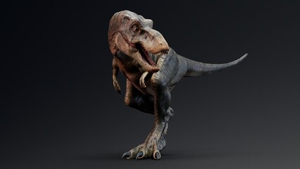 Baby Trex of background. 3d model rendering © racksuz