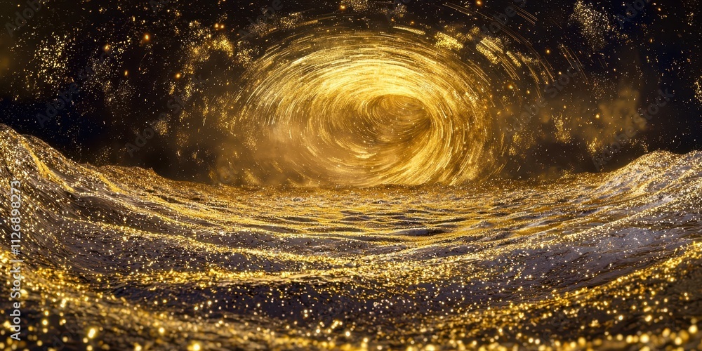 Canvas Prints large gold object is floating in the water