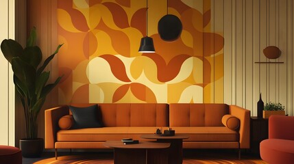 Mid Century Modern Living Room Interior Design