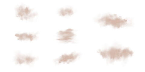 Set of realistic brown 