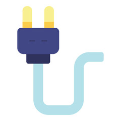 electrical plug flat icon