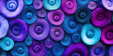 Colorful design of many different colored circles