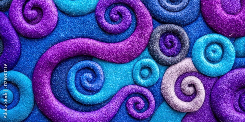 Aufkleber blue and purple background with a swirl pattern