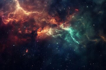 A space filled with lots of stars and nebulas. Ideal for science or astronomy-related projects, Colorful Nebula in Sci-F Universe, Background, Wallpaper, Colorful Nebula in Sci-F Universe,
