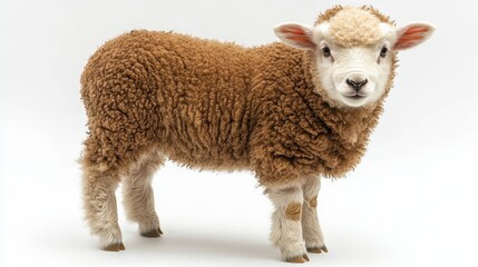 Fototapeta premium a sheep with a white background
