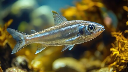 Fototapeta premium a silver fish with sharp fins