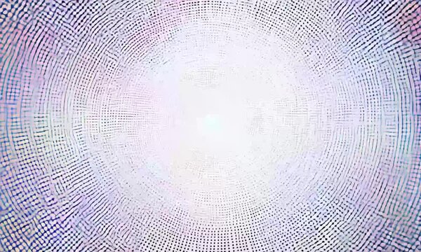 Abstract Pointillist Radiating Pattern, Pastel and Dark Hues