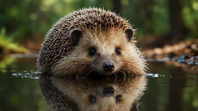 hedgehog on the ground