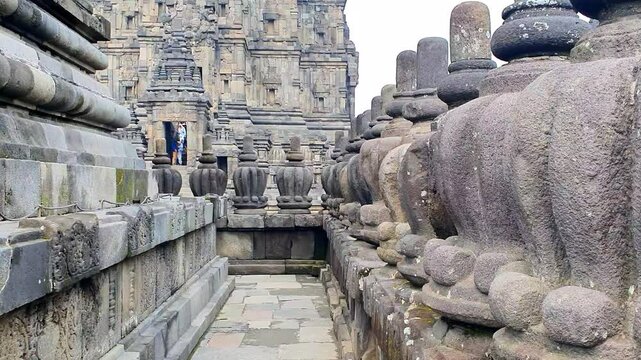 The Prambanan temple complex near Yogyakarta city, Central Java, Indonesia
