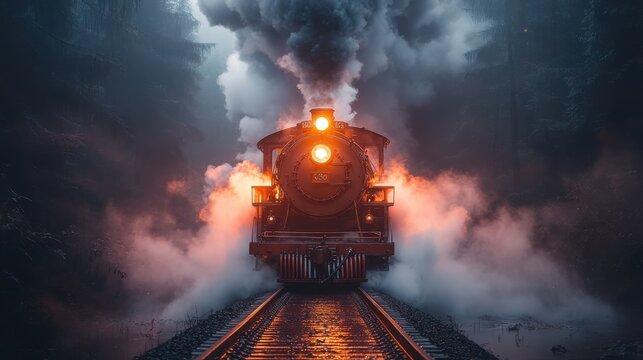 a steam engine train with smoke coming out of it