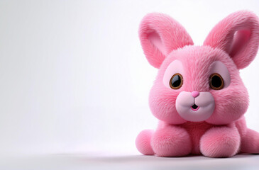 Naklejka premium Generated image, stuffed rabbit, generative AI