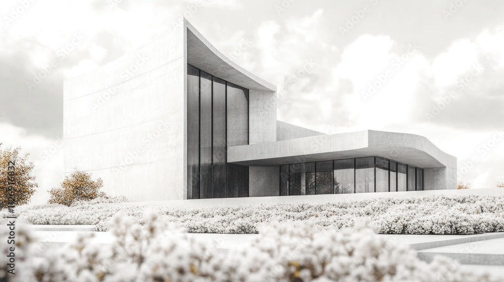 Poster modern architectural design with clean lines.