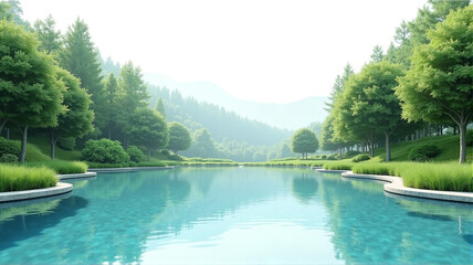 Obraz premium lake in the park