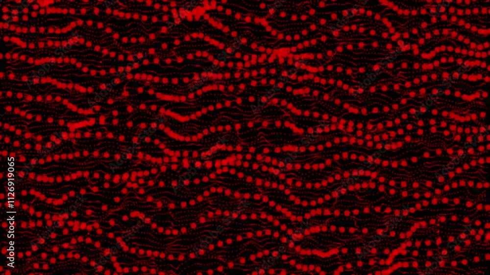 Poster data technology background .bright red and black halftone pattern. soft dynamic lines. vector illust