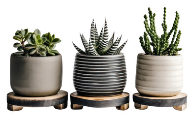 PNG  Stylish potted succulent plants