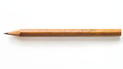 Obraz premium A wooden pencil with a black tip