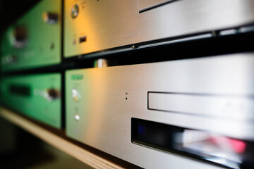 Close-up of a sleek Blu-ray player featuring 3D LED functionality, designed for high-quality movie...