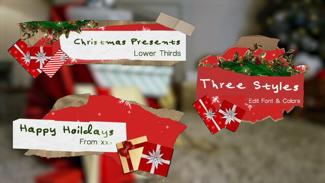 Christmas Presents Lower Thirds