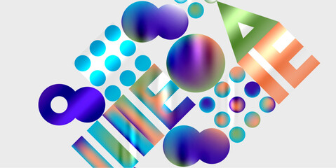 Circles and triangles modern art. Vector Illustration For Wallpaper, Banner, Background, Card, Book Illustration, landing page