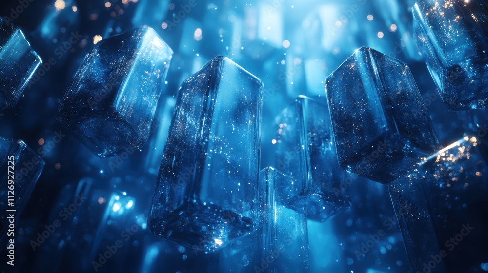 Poster abstract 3d render background animation with reeded glass effect seamless looped vide