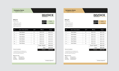 Modern invoice design template