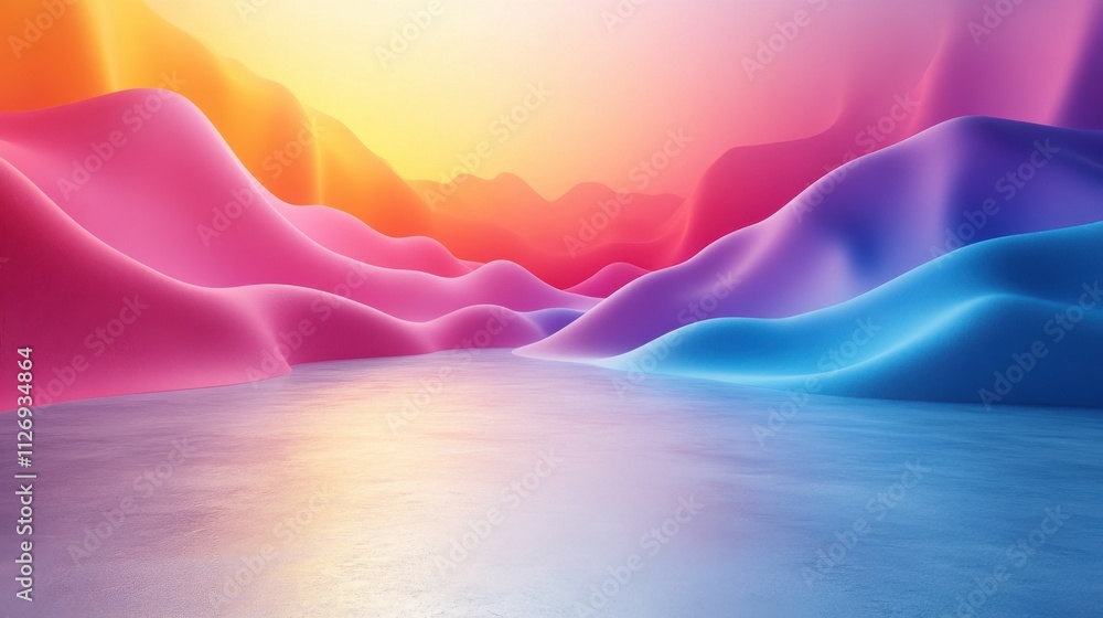 Poster abstract 3d render minimalistic background modern graphic desig