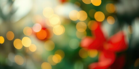 Obraz premium Abstract Festive Background with Blurred Lights and Ornaments