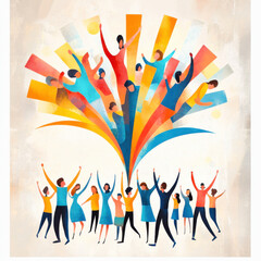 Global Youth Celebration International Youth Day Generative AI Poster for Kids Online Event