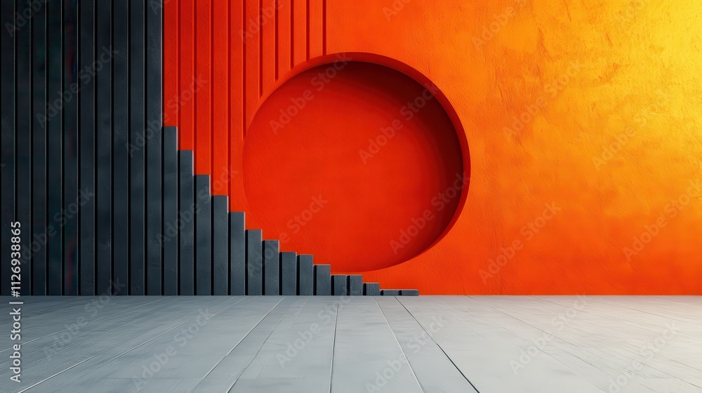Poster abstract 3d rendering of a modern geometric background minimalistic design for poster cover branding