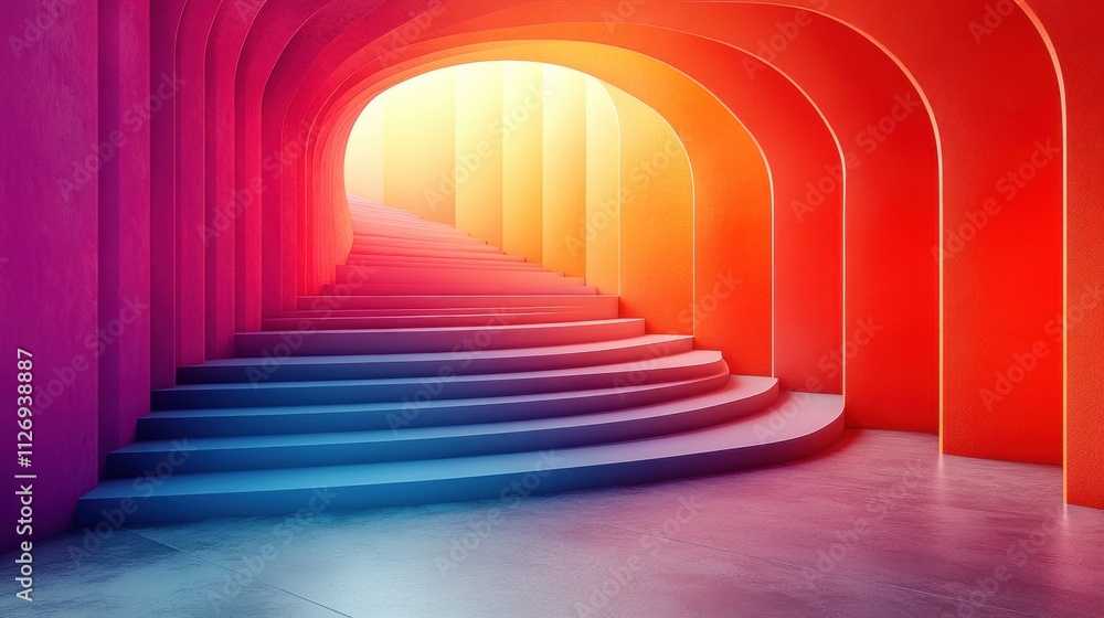 Poster abstract 3d rendering of a modern geometric background minimalistic design for poster cover branding